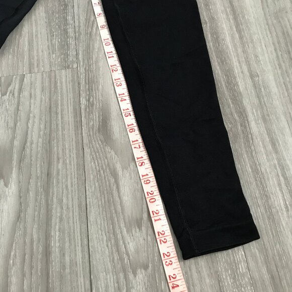 GYMSHARK WOMENS SET TOP LEGGINGS BLACK CROP LONG SLEEVE LOGO SMALL - Picture 15 of 16